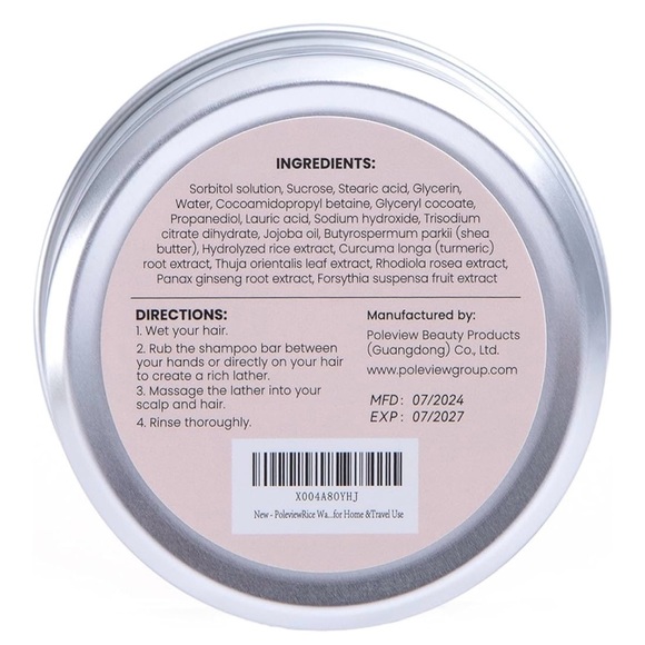 2× Rice‎ Water Shampoo Bar Soap For Hair Loss Hair Regrowth Moisturizing Scalp - Picture 10 of 10